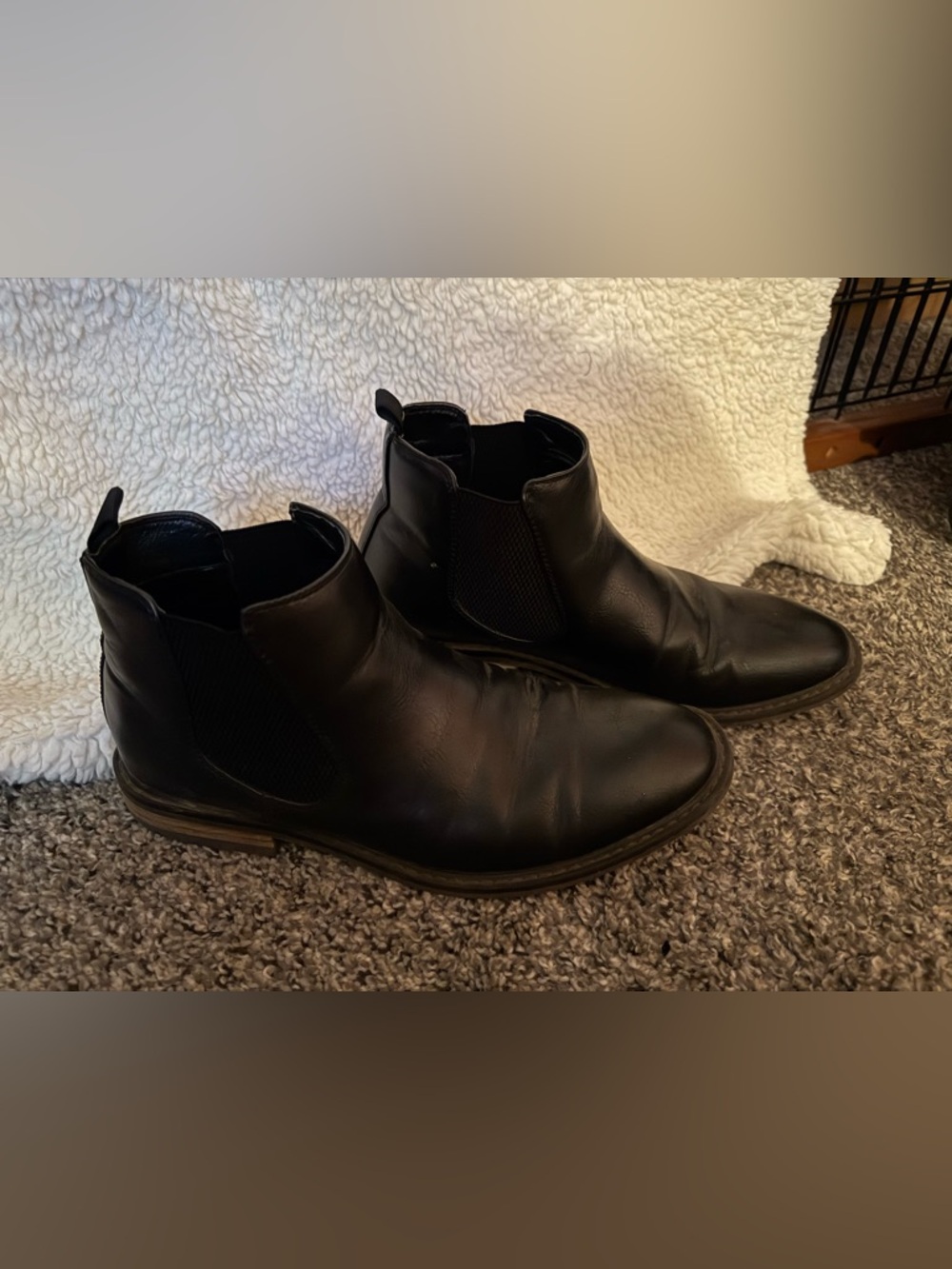 Curt & Larson Men’s Size 8.5 Black Chelsea Boots Slip On Ankle Dress Casual